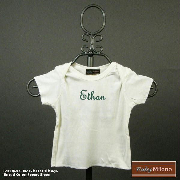 Personalized Organic Baby Shirt with Name by Baby Milano