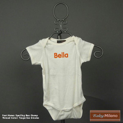 Personalized Organic Baby Bodysuit with Name by Baby Milano