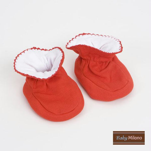 Red Baby Booties by Baby Milano