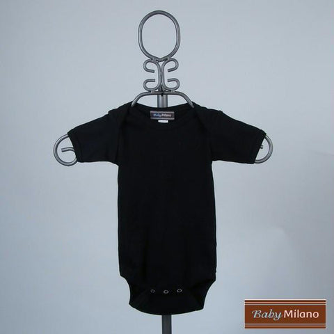 Black Baby Bodysuit by Baby Milano - Short Sleeve