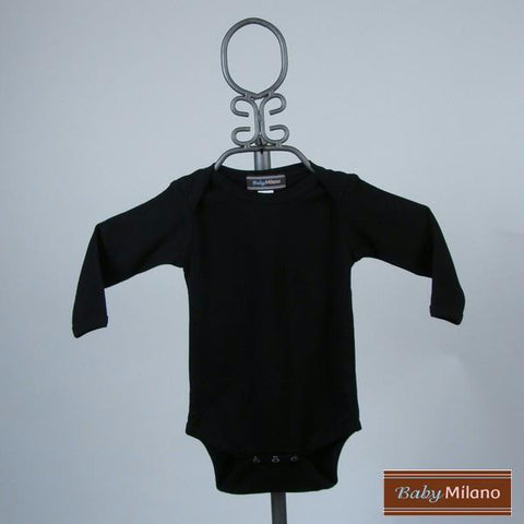 Black Baby Bodysuit by Baby Milano - Long Sleeve