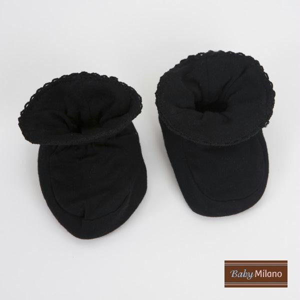 Black Baby Booties by Baby Milano