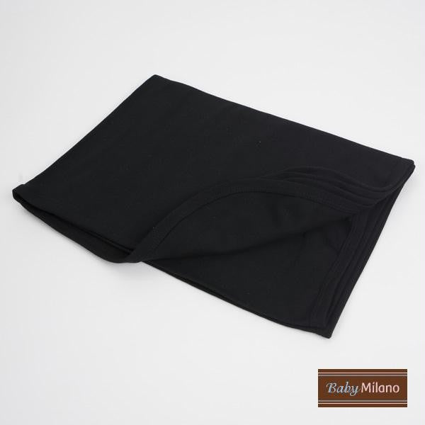 Baby Receiving Blanket by Baby Milano- Black