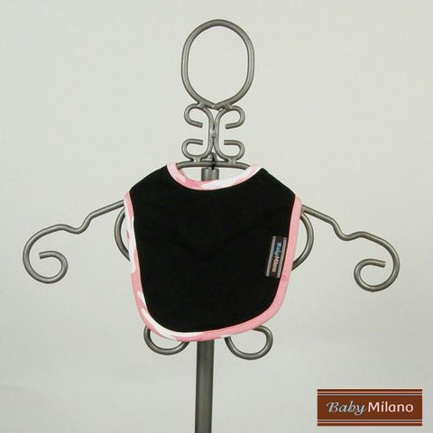 Black Bib with Pink Camo Trim by Baby Milano