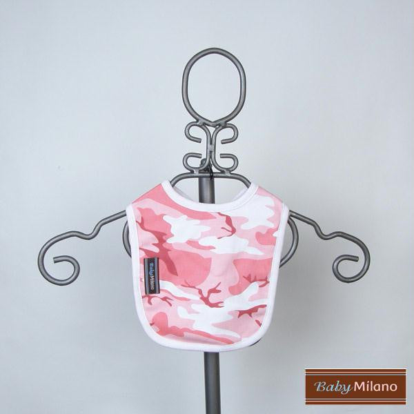 Pink Camo Baby Bib by Baby Milano