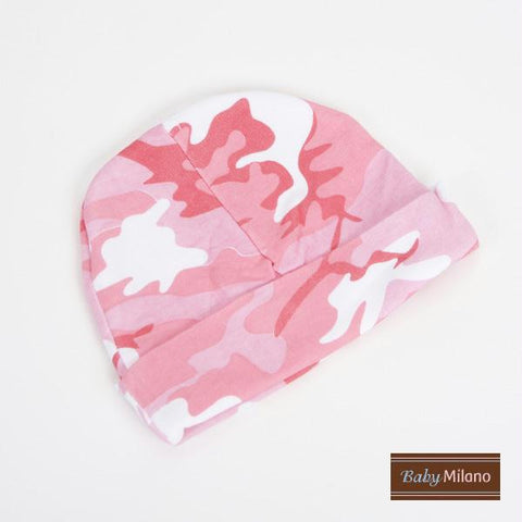 Pink Camo Baby Beanie Hat by Baby Milano