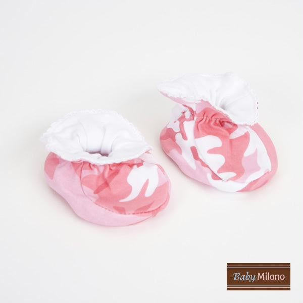 Pink Camo Baby Booties by Baby Milano