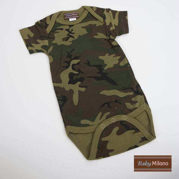 Camouflage Bodysuit by Baby Milano - Short Sleeve