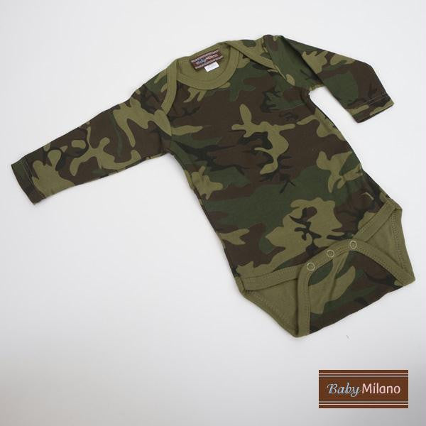 Camouflage Bodysuit by Baby Milano - Long Sleeve