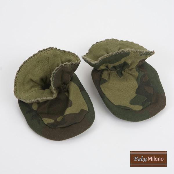 Green Camo Baby Booties by Baby Milano