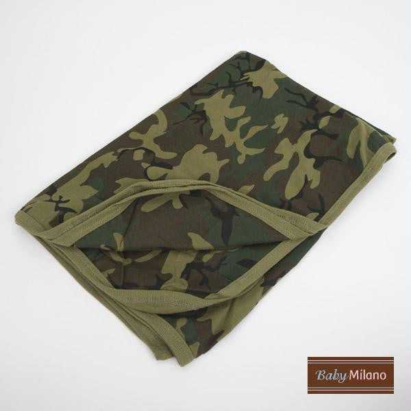 Baby Receiving Blanket by Baby Milano- Green Camo