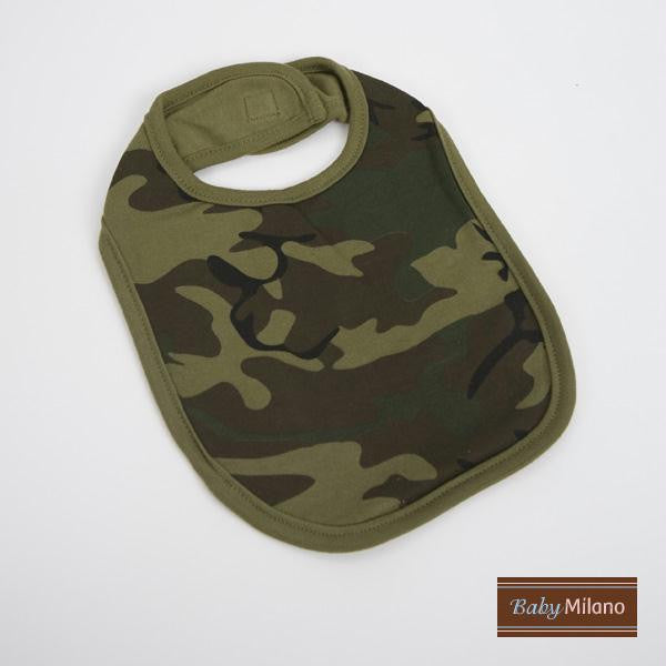 Green Camo Baby Bib by Baby Milano