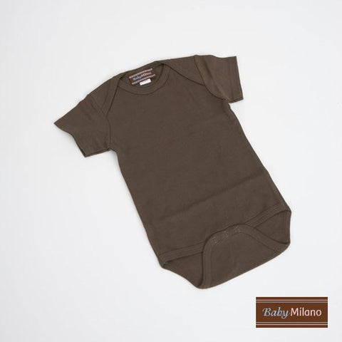 Brown Bodysuit by Baby Milano - Short Sleeve