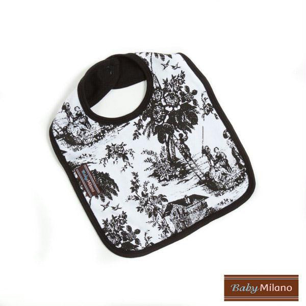 Black Toile Bib