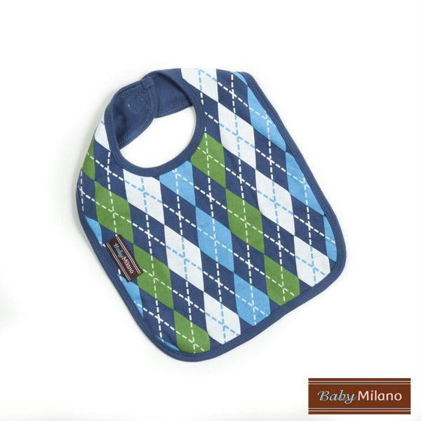 Argyle Bib - Blue