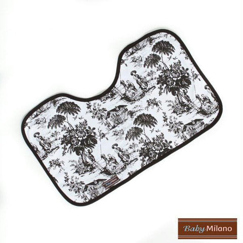 Baby Burp Cloth - Black Toile