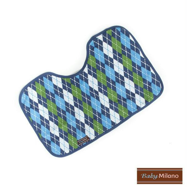 Blue Argyle Burp Cloth