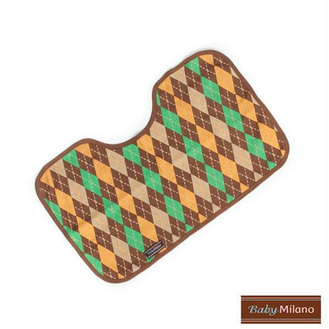 Brown Argyle Burp Cloth