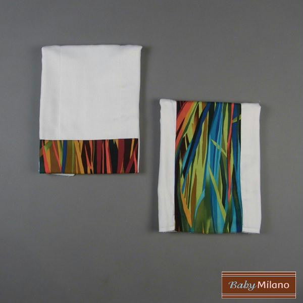 Burp Cloth Set - Multi-Color Design Bamboo by Baby Milano