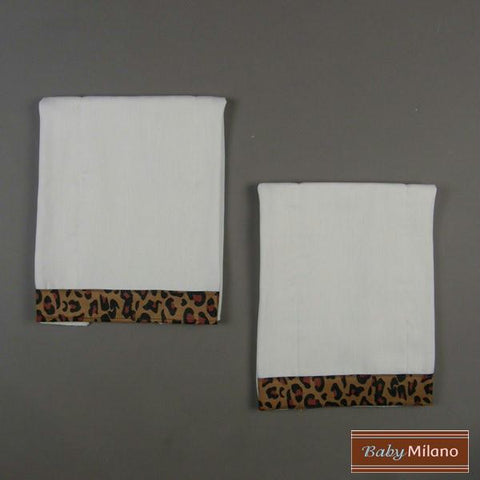 Baby Burp Cloths 2- Pack Leopard Print