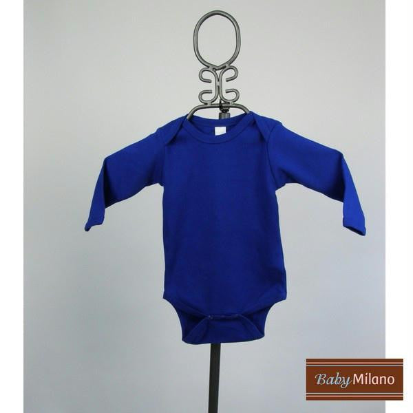 Royal Blue Baby Bodysuit - Long Sleeve by Baby Milano