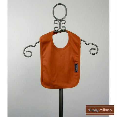 Burnt Orange Baby Bib by Baby Milano