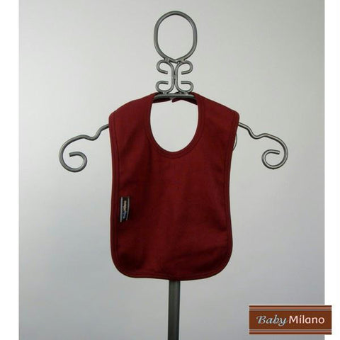 Maroon Baby Bib by Baby Milano