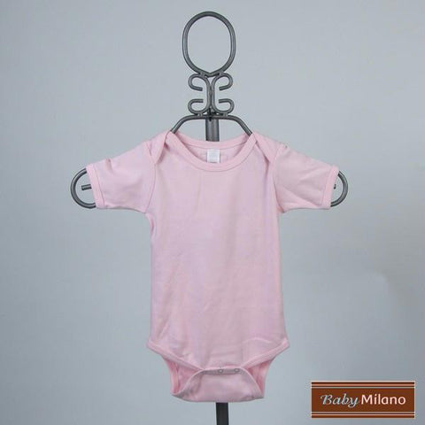 Light Pink Baby Bodysuit - Short Sleeve by Baby Milano