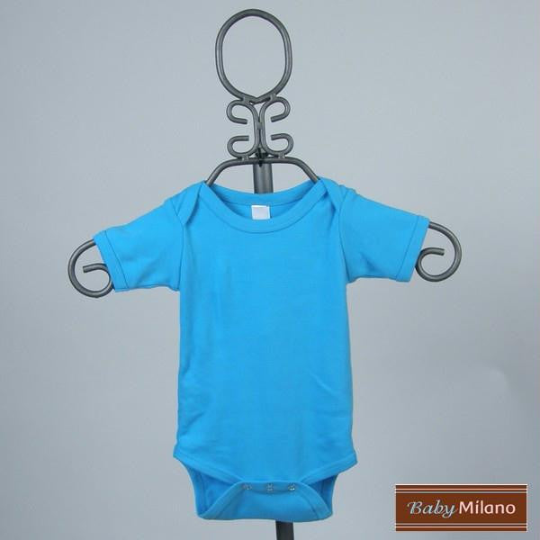 Turquoise Baby Bodysuit - Short Sleeve by Baby Milano