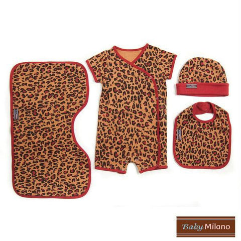 Leopard Print Baby Gift Set - 4 pc