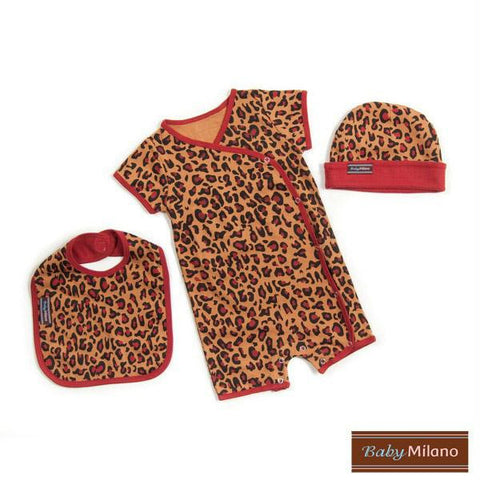 New Baby Gift Set 3pc - Leopard Print