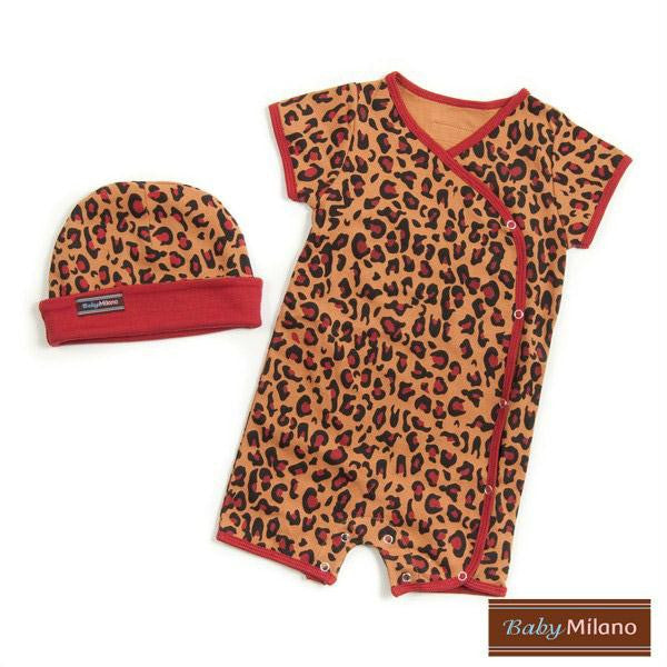 Leopard Print Baby Hat & Body Suit