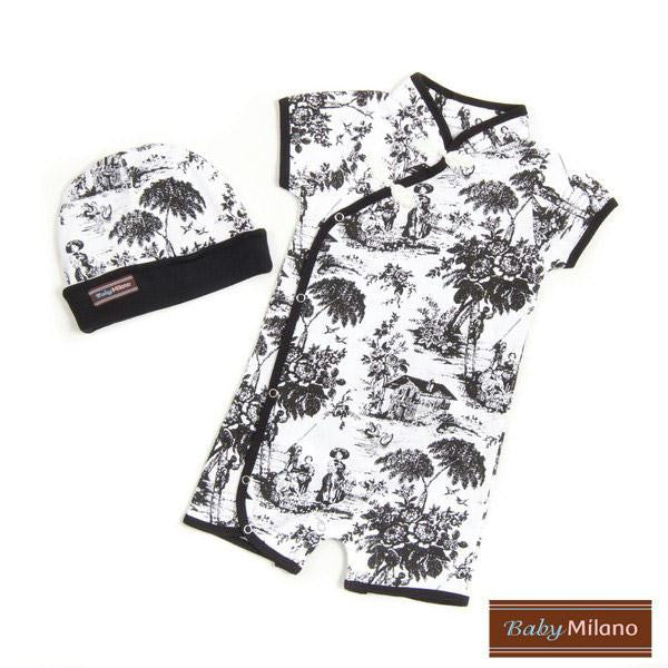 Black Toile- 2pc Baby Gift Set