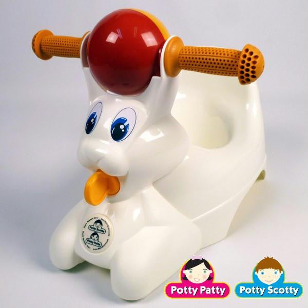 White Riding Potty Chair by Potty Scotty & Potty Patty