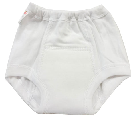 White Cotton Cloth Potty Training Pants (Buy More Save More!)